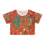 Crop Tee Tropical Sunset Custom Art Design