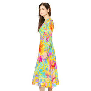 Women's Long Sleeve Dance Dress (AOP)