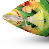 Watercolor Flowers Spun Polyester Square Pillow