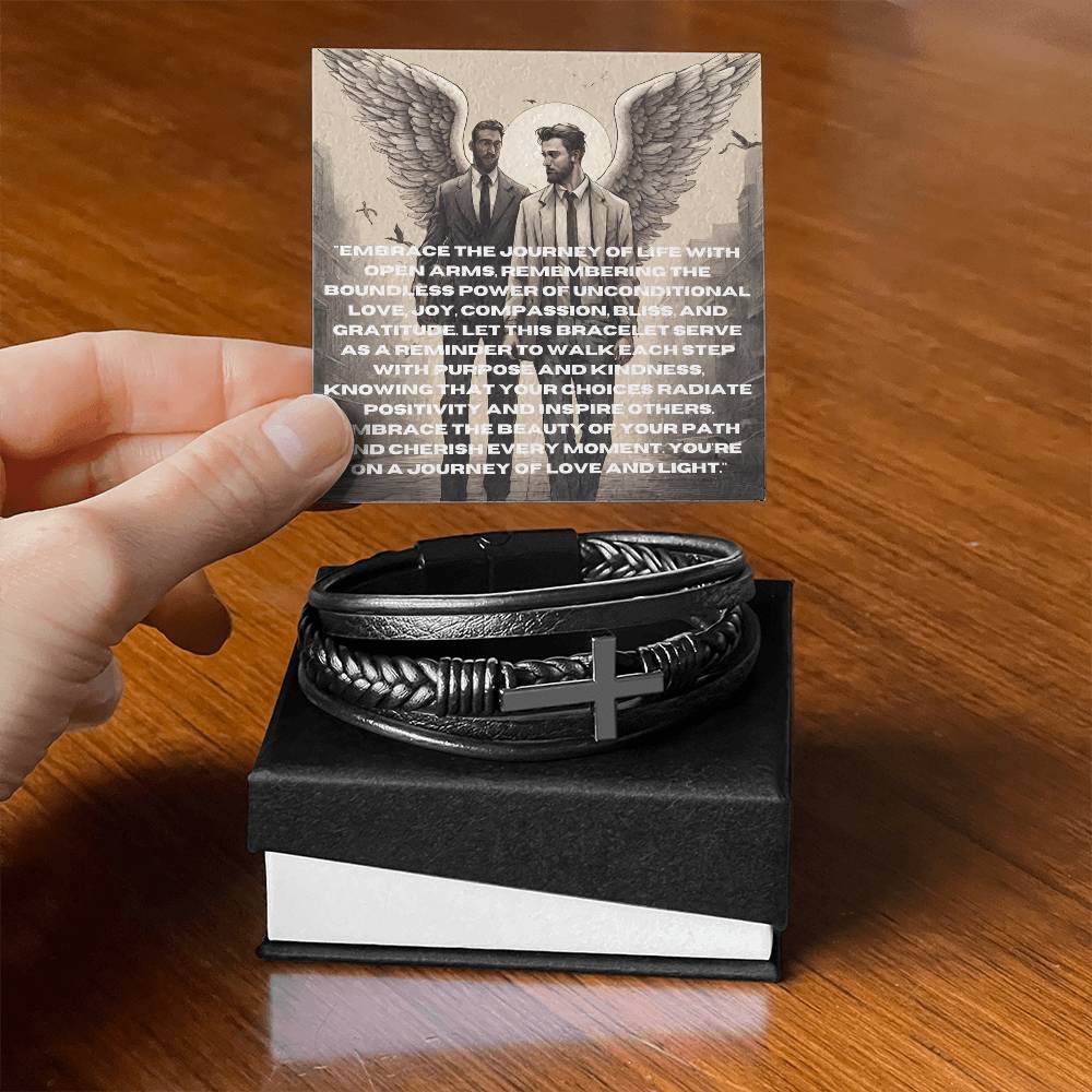Embrace the Journey Men's Cross Bracelet