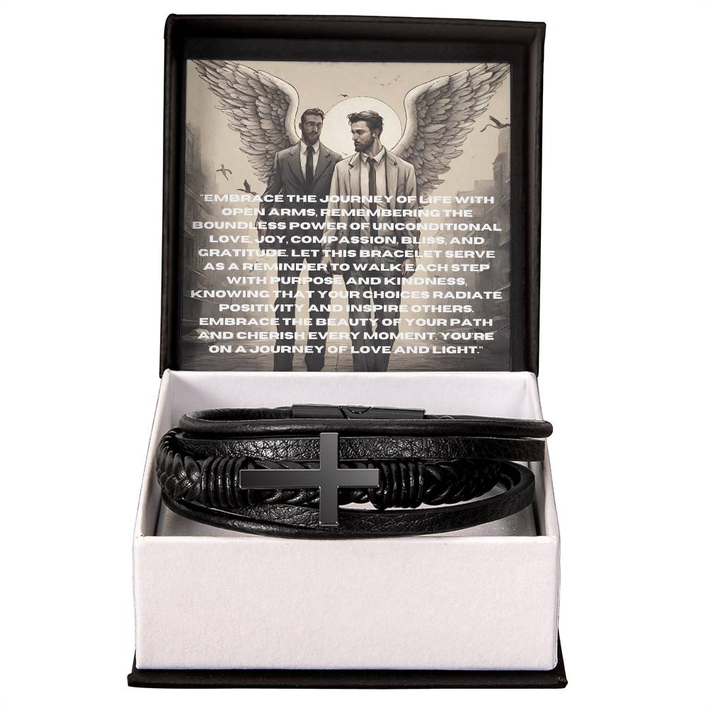 Embrace the Journey Men's Cross Bracelet