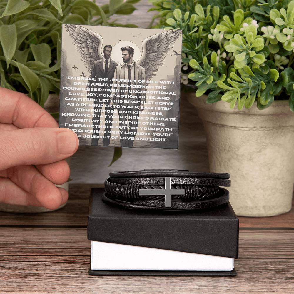 Embrace the Journey Men's Cross Bracelet