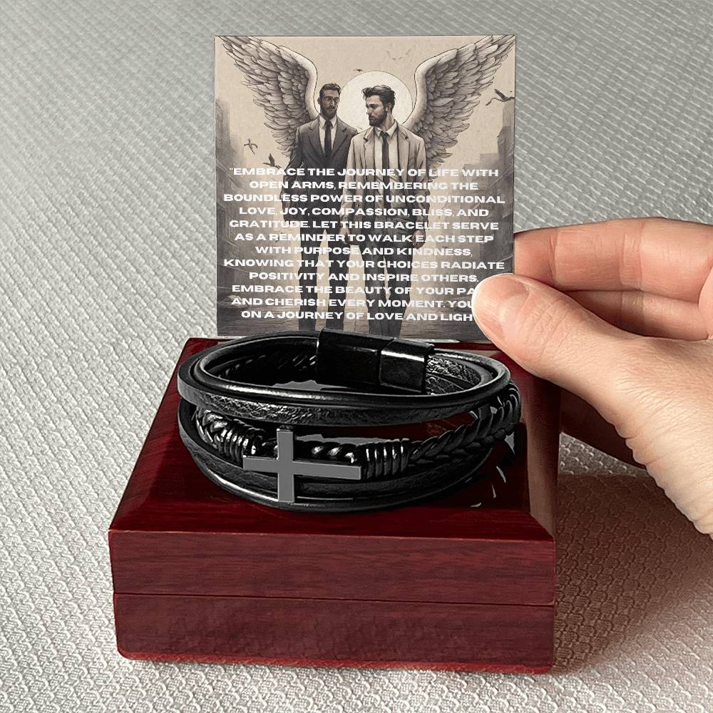 Embrace the Journey Men's Cross Bracelet
