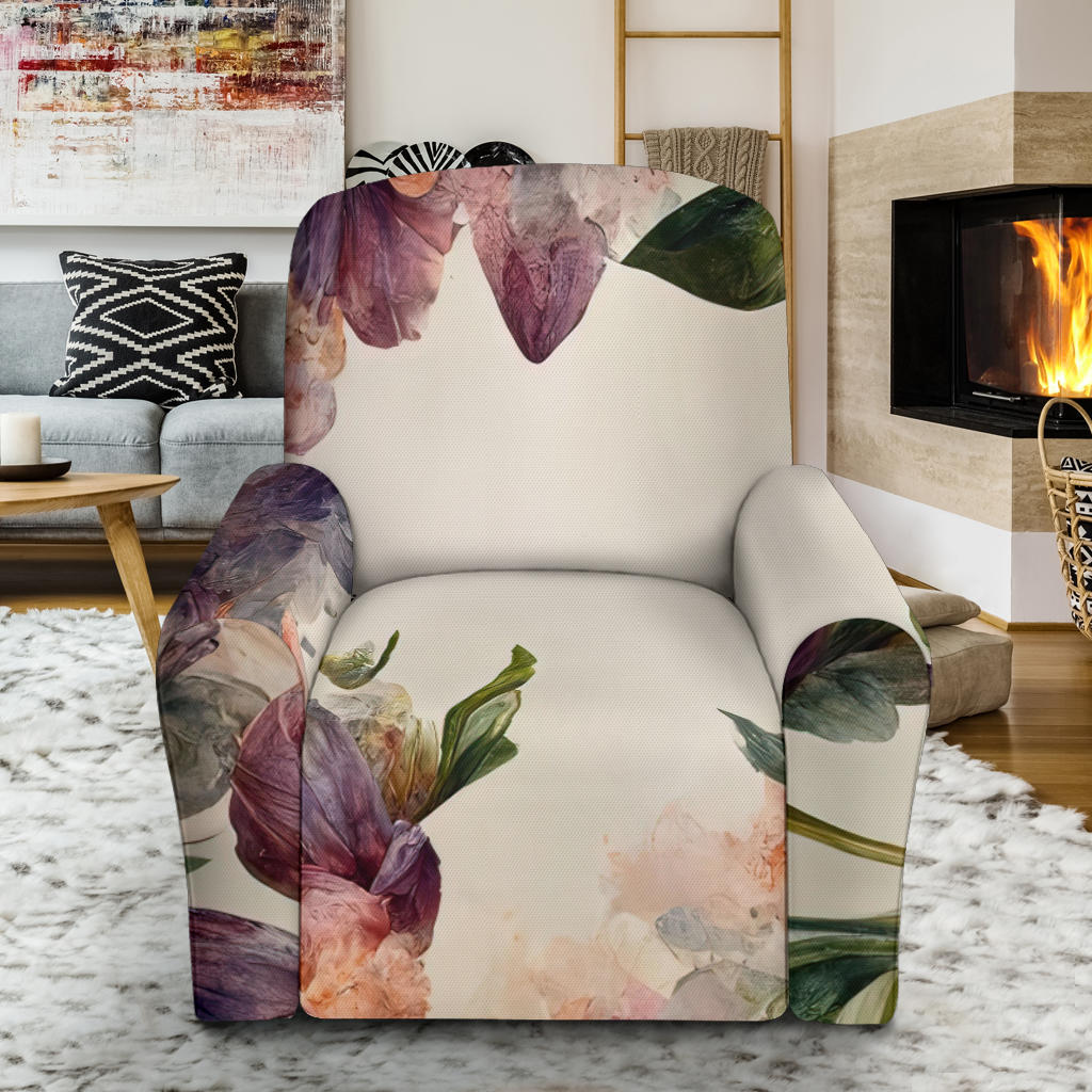 Reclining Chair Slipcover Exotic Floral Paradise