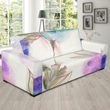 Couch Slipcover Watercolor Flowers