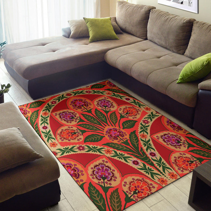 Folk Art Floral Rug