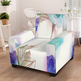 Chair Slipcover Large Watercolor Flowers.