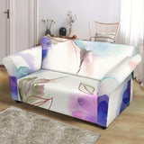 Love Seat Slipcover Large Watercolor Flowers