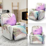 Reclining Chair Slipcover Watercolor Flowers