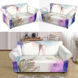 Love Seat Slipcover Large Watercolor Flowers