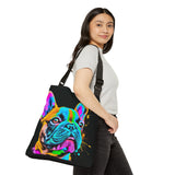 French Bulldog Art Adjustable Tote Bag with Zipper