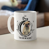 Pug- My Pug Leaves Paw Prints On My Heart White Coffee Mug