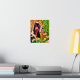 Moment of Wonder Premium Matte Vertical Poster Basset Hound Puppy Enjoying The Magic