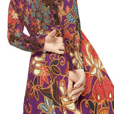 Women's Long Sleeve Dance Dress Indonesian Batik Custom Design