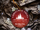 Family Cut Trees - Ceramic Round Ornament