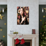 Hearts and Flowers Premium Matte Vertical Poster Vermeer Style