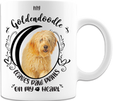 Goldendoodle- My Goldendoodle Leaves Paw Prints On My Heart White Coffee Mug
