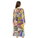 Women's Long Sleeve Dance Dress Beautiful Landscape