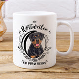 Rottweiler- My Rottweiler Leaves Paw Prints On My Heart White Coffee Mug