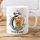Yorkie- My Yorkie Leaves Paw Prints On My Heart White Coffee Mug