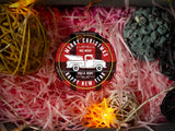 Plaid Christmas Truck - Ceramic Round Ornament
