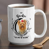 Yorkie- My Yorkie Leaves Paw Prints On My Heart White Coffee Mug