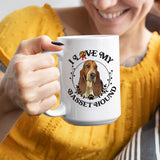 Basset Hound-I Love My Basset Hound  White  Coffee Mug