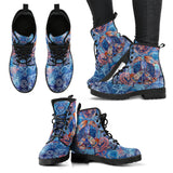 Hippie-Bohemian Peace Feather Women's Leather Boots