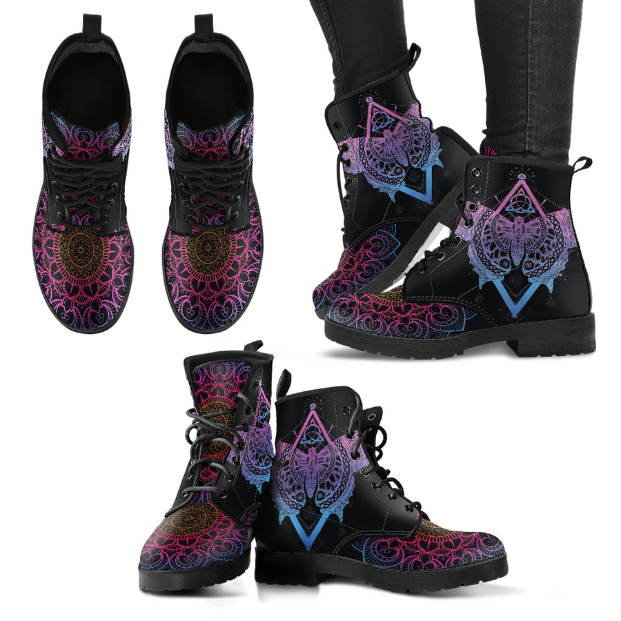 Spiritual -Butterfly Women's Leather Boots