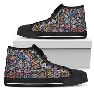HT  Wall of Cats- Women's Graffiti Inspired High Tops