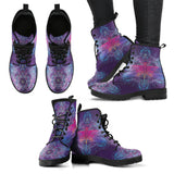 Dragonfly Purple  Mandala  Handcrafted Boots