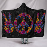 PEACE SYMBOL- Blanket Peace Hoodie Blanket