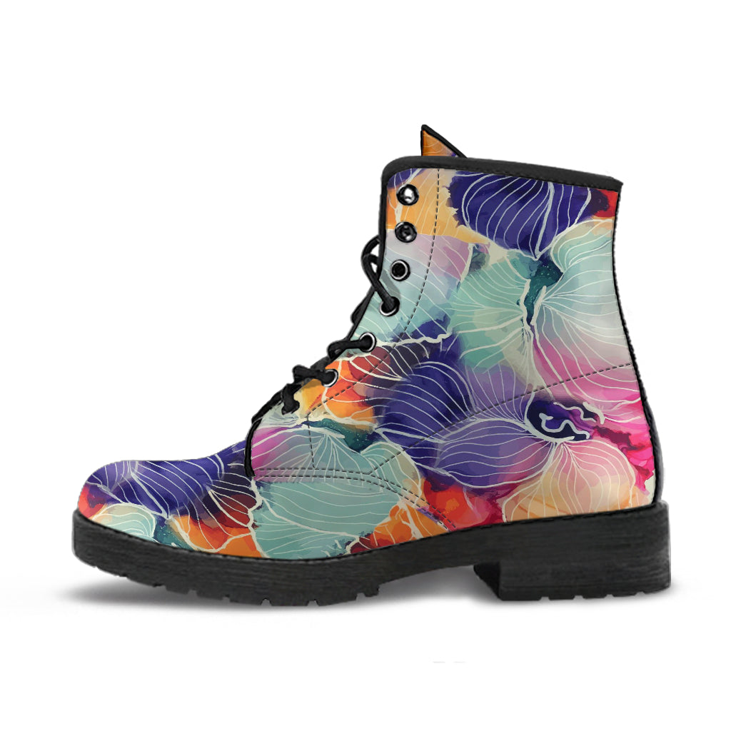 Watercolor Flowers Custom Boot Design