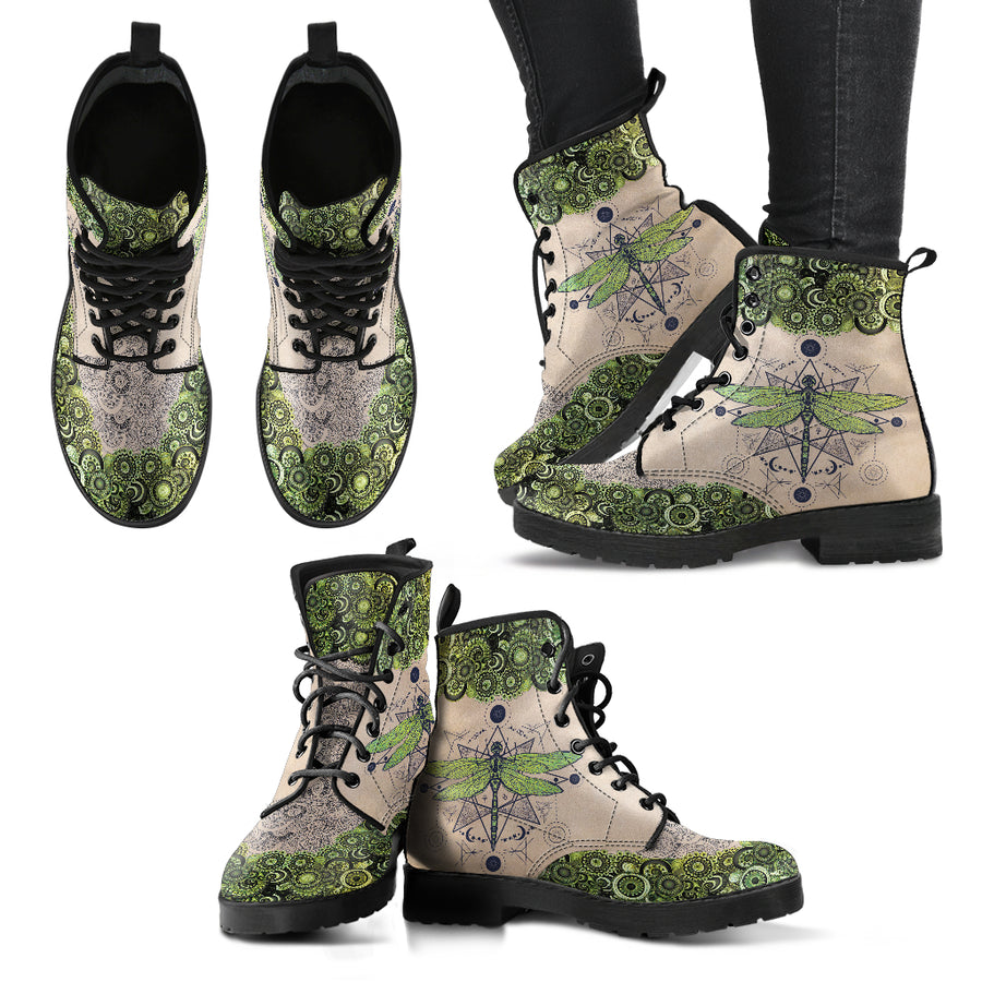 Green Dragonfly Handcrafted Boots