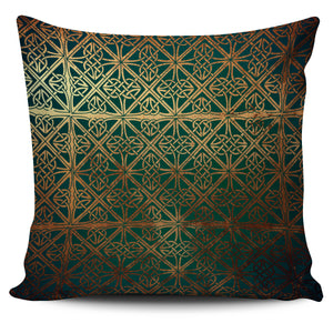 CC Celtic Knot Work Green Copper Pillow Cover
