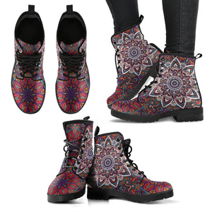 Spiritual- Mandala Women's Vegan Friendly Leather Boots