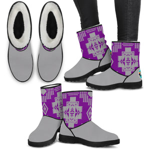 Seven Tribes Purple and Gray Solid