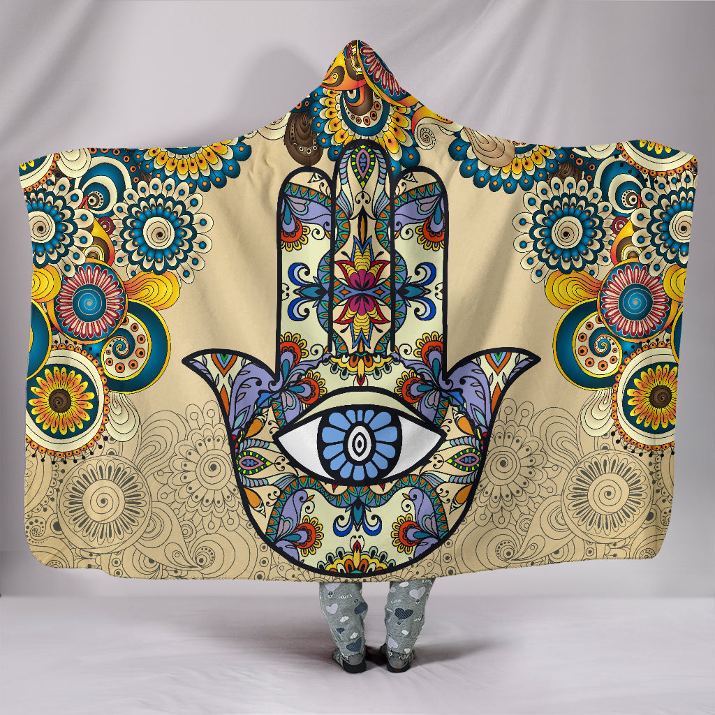 YOGA- Hamsa Hand Hoodie Blanket Custom Design