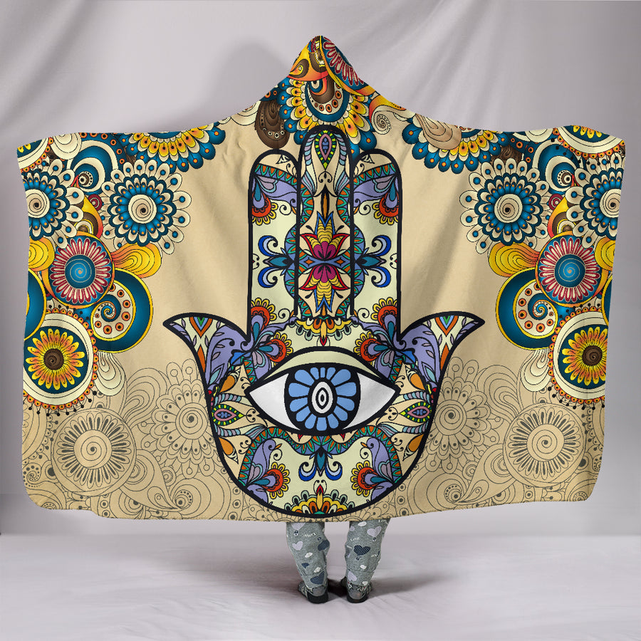 YOGA- Hamsa Hand Hoodie Blanket Custom Design