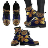 Butterfly- Glowing Butterfly Mandala Women's Vegan Friendly Leather Boots
