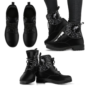 Aquarius Black Zodiac Women's Leather Boots