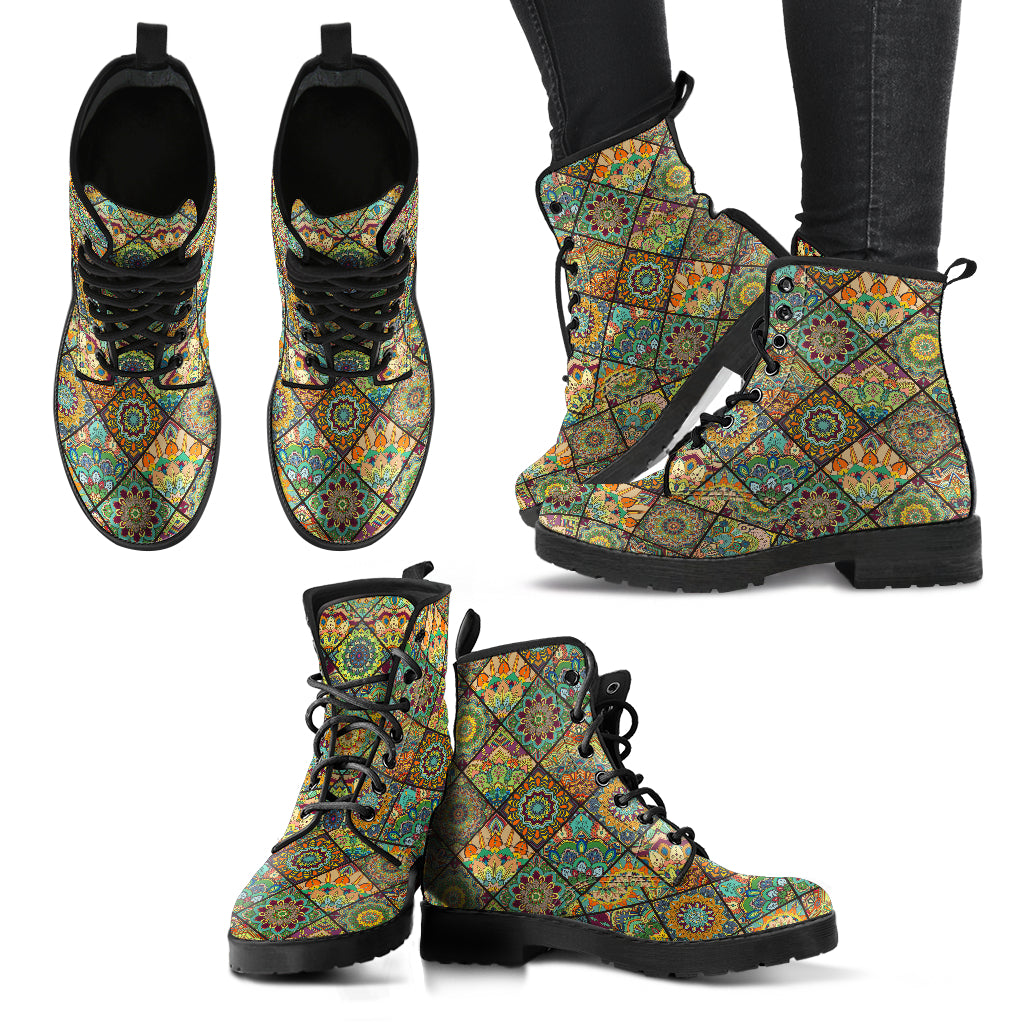 Mandalas  Boots  Custom Crafted