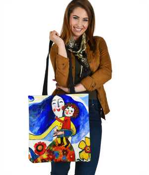 Child's Art Joyful Mom and Child Original Custom Design