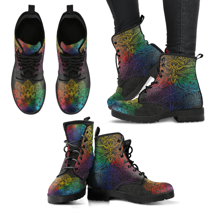 Dragonfly Mandala -Handcrafted Boots