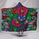 FLOWERS-Henna Flower Hoodie Blanket