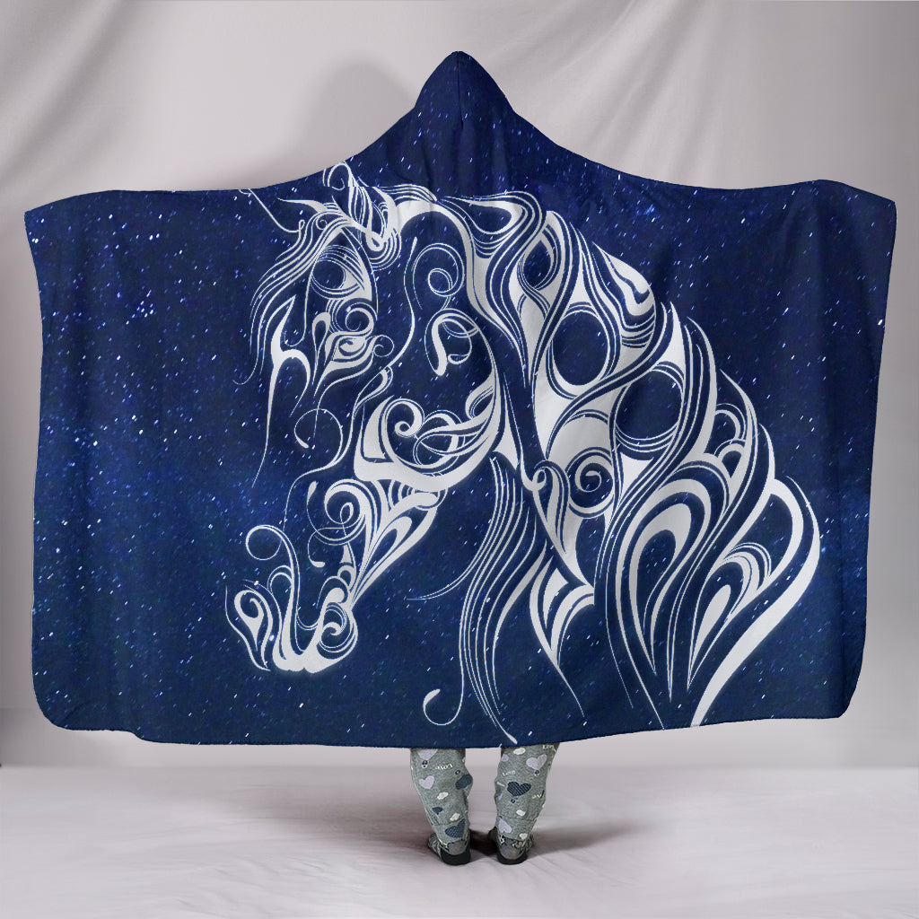 HORSE-Night Horse II Hooded Blanket