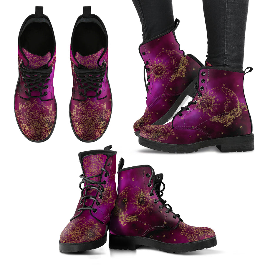 Sun and Moon Custom Crafted  Boots