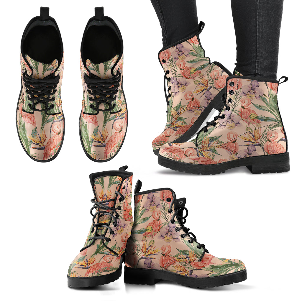 Flower Art Handcrafted Boots