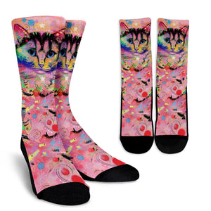 Pink Crew Socks