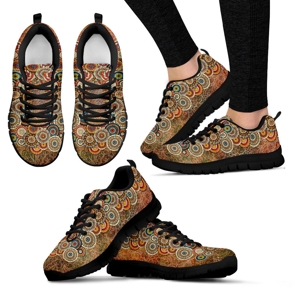 Henna Handcrafted Black Sole Sneakers